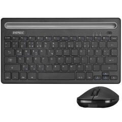 Everest KM-BT803 Siyah 3'ü 1 Arada Bluetooth 5.0 + 3.0 + 2.4GHz 1600 DPI Q Multimedia Kablosuz Klavye Mouse Seti