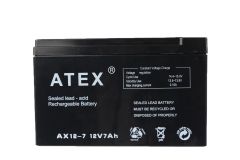 Atex AX-12V 7Ah Bakımsız Kuru Akü (UPS / Kesintisiz Güç Kaynağı ve Alarm Uyumlu)