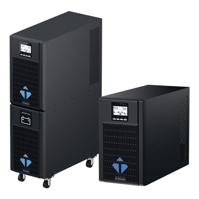 TESCOM NEOLINE 10KVA 10000VA 9000W 1F/1F Monofaze Online UPS (16x9Ah) LCD 5–10DK Kesintisiz Güç Kaynağı