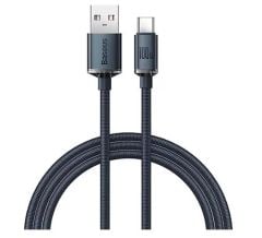Baseus Crystal Shine Series 100W USB-C to USB-C 2m Hızlı Şarj ve Veri Kablosu - Siyah (CAJY000701)