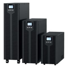 TESCOM TEOS+ 310 10KVA 10000VA 9000W 3F/3F Trifaze Online UPS (20x7Ah) RS-232 LCD 5–10DK PF:0,9 Kesintisiz Güç Kaynağı
