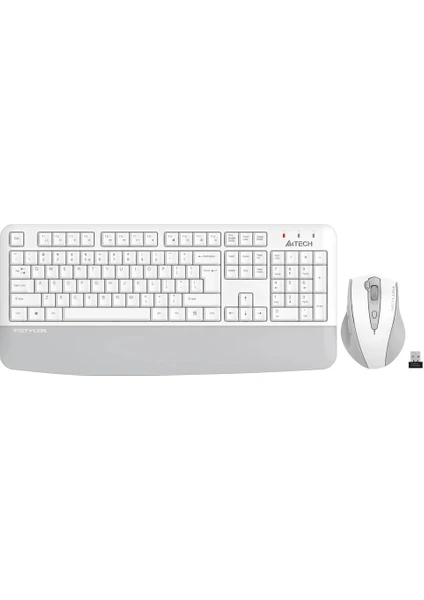 A4 Tech Fstyler FG2500S Plus Kablosuz Türkçe Q Multimedya Klavye Mouse Seti - Beyaz