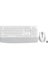 A4 Tech Fstyler FG2500S Plus Kablosuz Türkçe Q Multimedya Klavye Mouse Seti - Beyaz