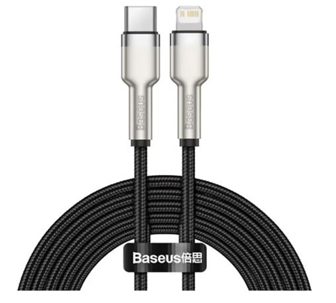 Baseus Cafule Series USB-A to Lightning 2.4A 1m Fast Charging Data Cable - Black & Grey (CALKLF-BG1)