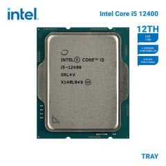 INTEL Alder Lake i5-12400 TRAY 2.50Ghz/4.40Ghz 18MB LGA1700 6 Core VGA'lı Fansız