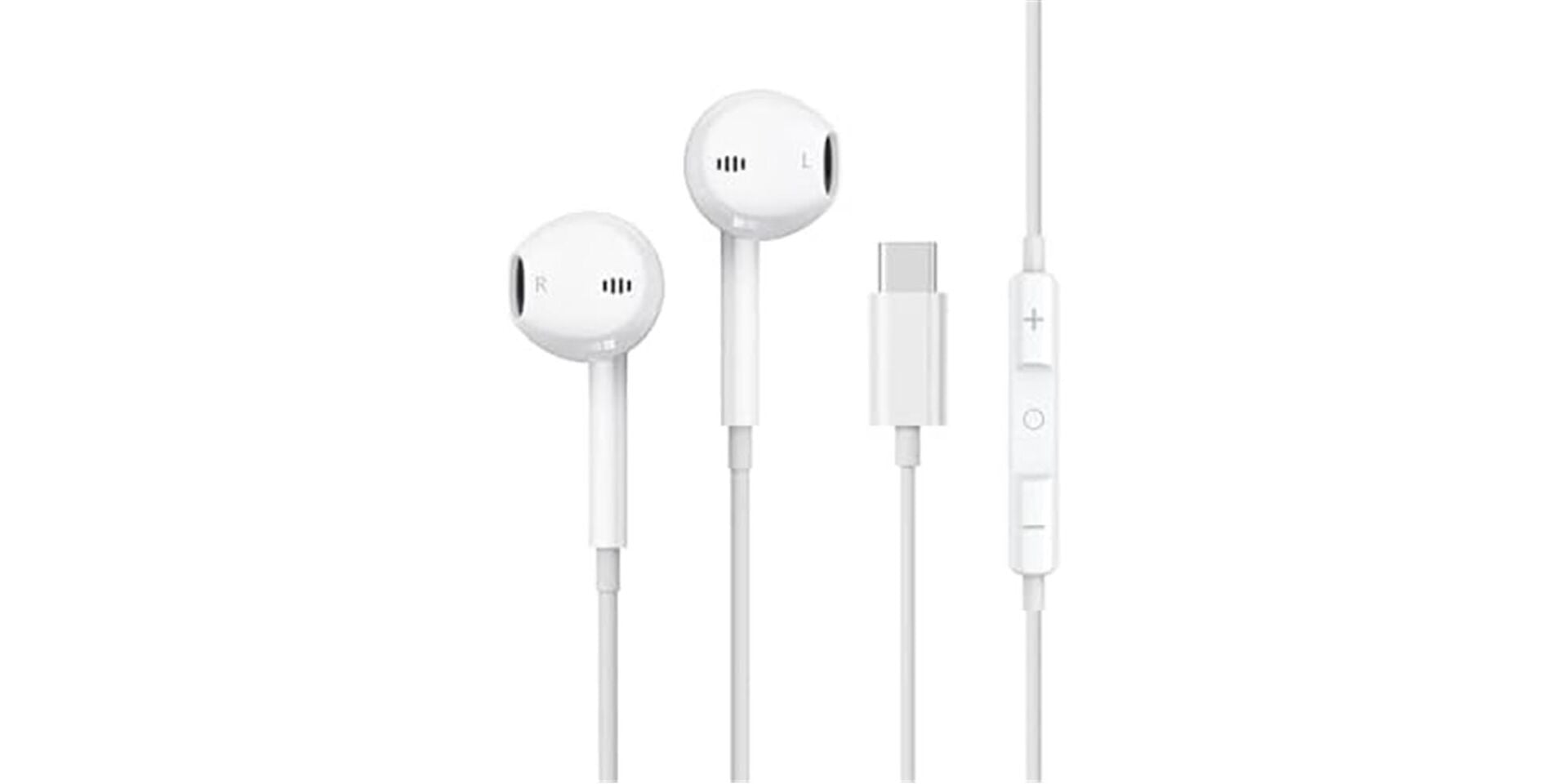 HP DHH-3113C-WT USB-C (Type-C) Konnektörlü Mikrofonlu ve Ses Kontrol Butonlu Kulak İçi Kulaklık - Beyaz