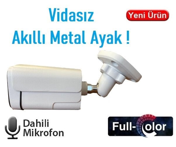 Ezcool EZ-2315IPS 5MP 3.6mm Full-Color Dahili Mikrofonlu PoE IP Bullet Kamera