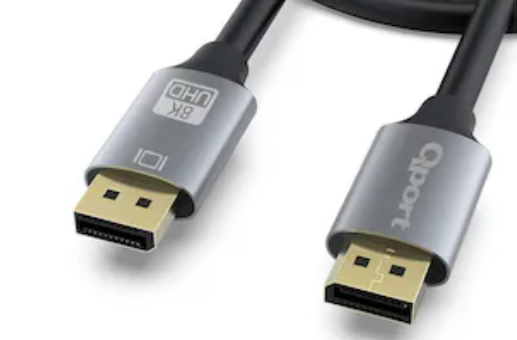 QPORT Q-DP54 DisplayPort 1.4 V 5 Metre 8K 4K 144Hz Yüksek Hızlı Görüntü ve Ses Aktarım Kablosu Altın Uçlu