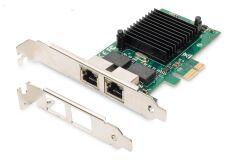 Digitus DN-10132 2 Port Gigabit Ethernet PCI Express Kart, Intel I350 Çip Takımı, Düşük Profil Bracket