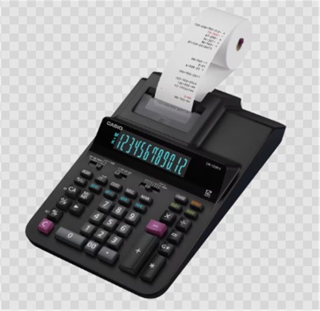 Casio DR-120RII-BK 12 Haneli Siyah Masa Üstü Yazıcılı Hesap Makinesi - Şeritli Tip