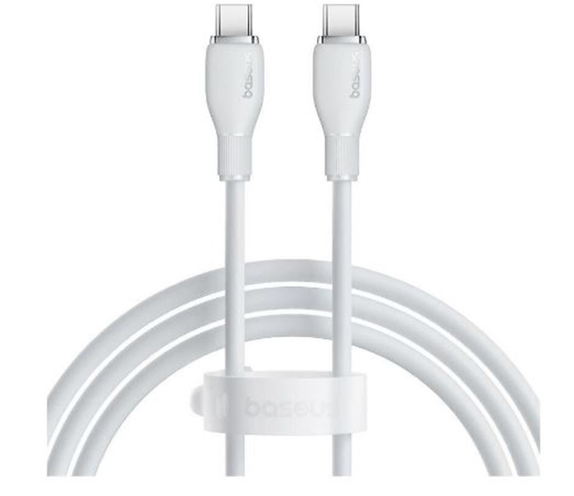 Baseus Pudding Series USB-C to USB-C 100W 1.2m Fast Charging Data Cable - White (P10355702221-00)
