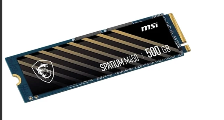 MSI SPATIUM M450 V1 500GB NVMe M.2 2280 PCIe Gen4 x4 SSD (3000 MB/s Okuma / 2000 MB/s Yazma)