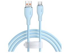 Baseus Pudding Serisi 100W USB-A to USB-C Hızlı Şarj ve Veri Kablosu 1.2 Metre - Mavi