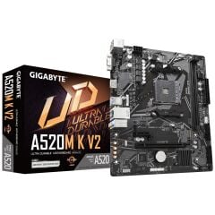 Gigabyte A520M K V2 AMD A520 Soket AM4 DDR4 5100(OC)MHz mATX Anakart