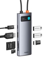 Baseus B00030708811-00 7in1 Type-C Hub 4K@60Hz (3xUSB 5Gbps, HDMI, SD, TF, Type-C)