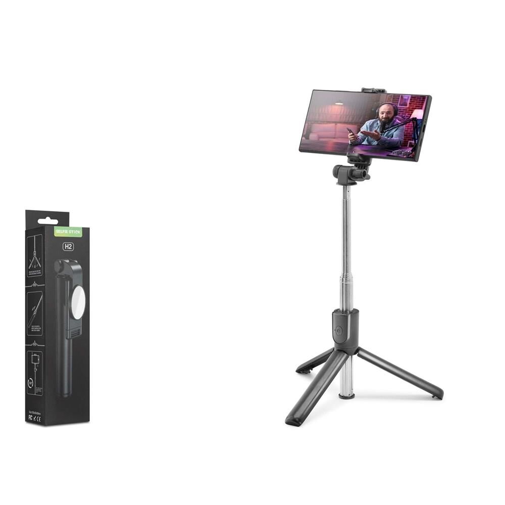 Nodar ND1041 Bluetooth 5.0 Uzaktan Kumandalı 3'ü 1 Arada Tripod ve Selfie Çubuğu 100 cm Siyah