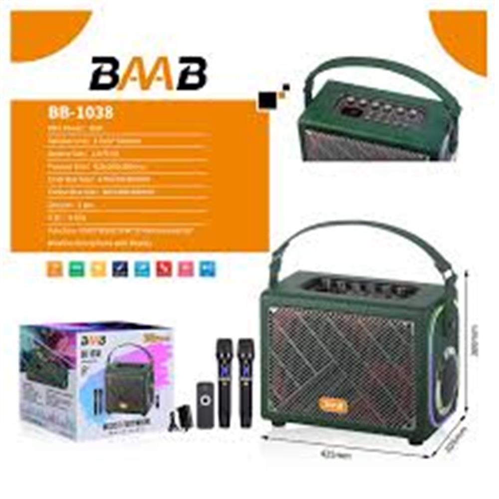 BB1038 8'' Bluetooth & USB & TF & FM & AUX 1500W Speaker
