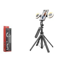 Nodar ND1032 Profesyonel 180cm Bluetooth 4.2 Uzaktan Kumandalı ve Işıklı Tripod Selfie Çubuğu - Siyah