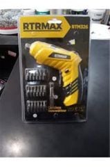 Rtrmax RTM326 3.6V Li-ion Şarjlı Tornavida ve 19 Parça Aksesuar Seti