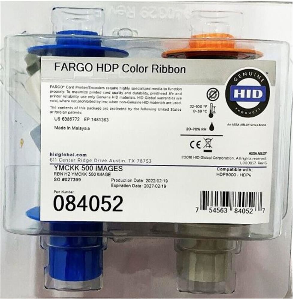 Fargo 084052 HDP5000 YMCKK (500 Images)