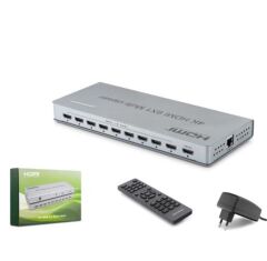 HADRON HDX1437 HDMI Multi Viewer Network Kontrollü Kumandalı 4K 30 Hz 9 Giriş 1 Çıkış Gri