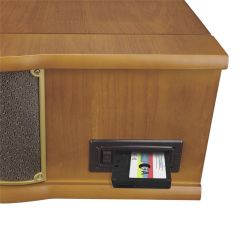 Mikado Nostalgia MN-P325 Ahşap Dönence Pikap 2x5W Stereo Hoparlör USB Radyo CD Kaset BT MP3 Çalar