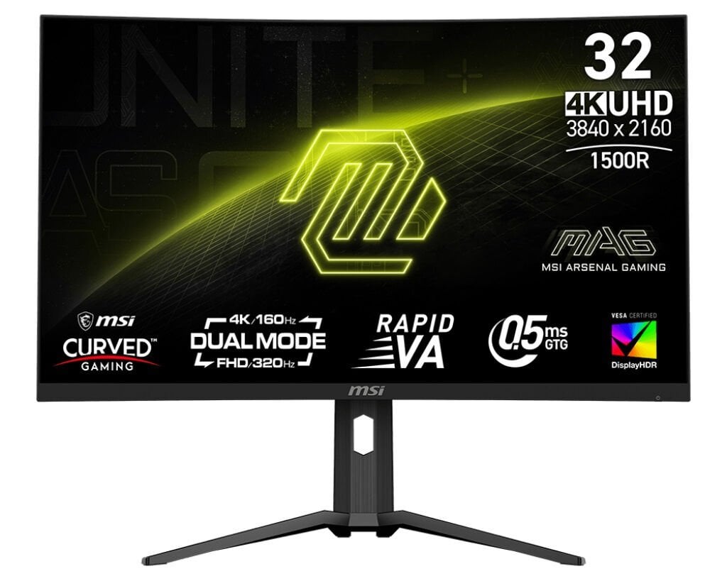 31.5 MSI MAG 321CUPDF 0.5MS 160HZ 4K UHD VA FREE-SYNC CURVED GAMING
