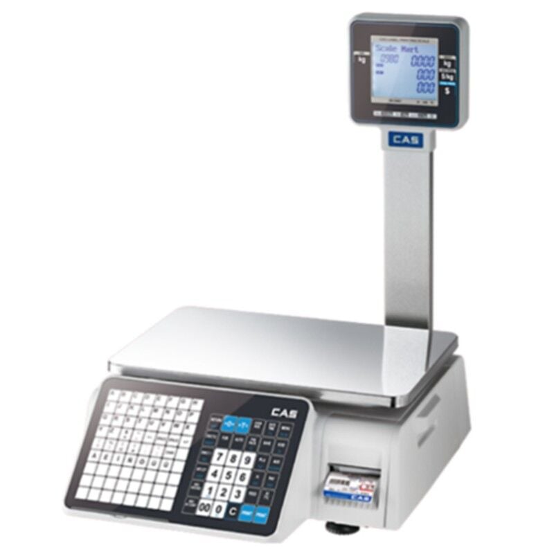 CAS CL3000 30 KG 203 DPI Direkt Termal Ethernet LCD Ekran Boyunlu Barkodlu Terazi