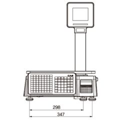 CAS CL3000 30KG 202DPI DİREKT TERMAL ETHERNET LCD EKRAN BOYUNLU BARKODLU TERAZİ