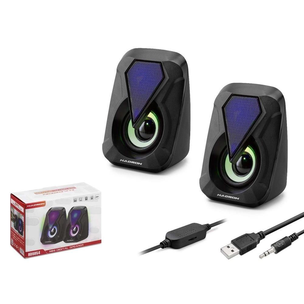 Hadron HD6054 Bilgisayar Speaker 1.1 LED’li Siyah