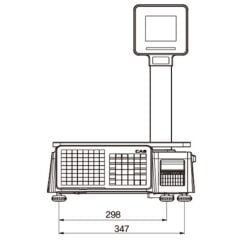 CAS CL3000 15KG 202DPI DİREKT TERMAL ETHERNET LCD EKRAN BOYUNLU BARKODLU TERAZİ