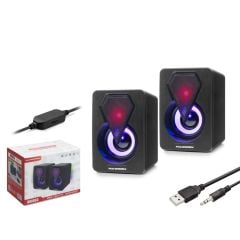 Hadron HD6053 Bilgisayar Speaker 1.1 LED’li Siyah