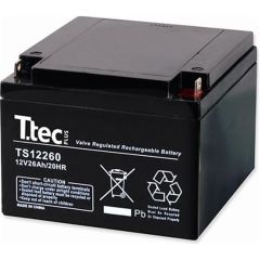 Ttec 12V 26Ah Bakımsız Kuru Akü (VRLA AGM Derin Döngü Şarj Edilebilir Akü)