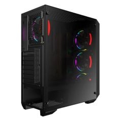 VENTO VG10F 750W 80 Plus Bronze 4×12 cm RGB Fanlı Temperli Cam ATX Mid-Tower Gaming Bilgisayar Kasası