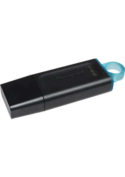 Kingston DataTraveler Exodia 64GB USB 3.2 Gen 1 Flash Bellek (Siyah - Turkuaz)