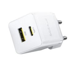 Baseus Palm Serisi 30W Dual Port (USB-C + USB-A) Hızlı Şarj Cihazı - Beyaz (P1011160A213-00)
