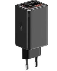 Baseus GaN6 Pro 65W Hızlı Şarj Cihazı + 100W USB-C to USB-C Kablo Siyah (P10162701113-00)