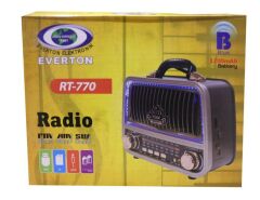 Everton RT-770 LED Işıklı Şarjlı Nostaljik Radyo Bluetooth FM/USB/TF/AUX