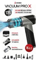 Enkado EKD-SP20 17000PA 2000MAH Güçlü Vakum-Üflemeli Şarjlı Katlanabilir Araç Süpürgesi 3ad Filtr