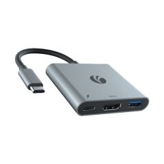 Vcom CUE15 3 in 1 USB-C Hub Çoklayıcı - HDMI 4K@60Hz, USB 3.0, 100W PD 3.0 Hızlı Şarj Adaptörü