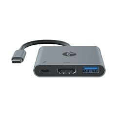 Vcom CUE15 3 in 1 USB-C Hub Çoklayıcı - HDMI 4K@60Hz, USB 3.0, 100W PD 3.0 Hızlı Şarj Adaptörü