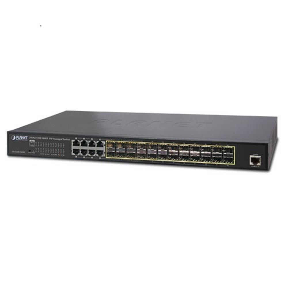 vPlanet PL-GS-5220-16S8CR – L2+ Yönetilebilir Switch, 16 x SFP, 8 x 10/100/1000T Combo RJ45/SFP, Rackmount