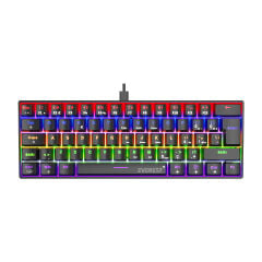 Everest Amber Siyah Type-C Bağlantılı RGB Ledli Mekanik Gaming Oyuncu Klavye Q Red Switch