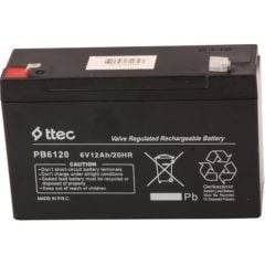 Ttec 6V 12Ah Bakımsız Kuru Tip Kurşun Asit Akü (VRLA)