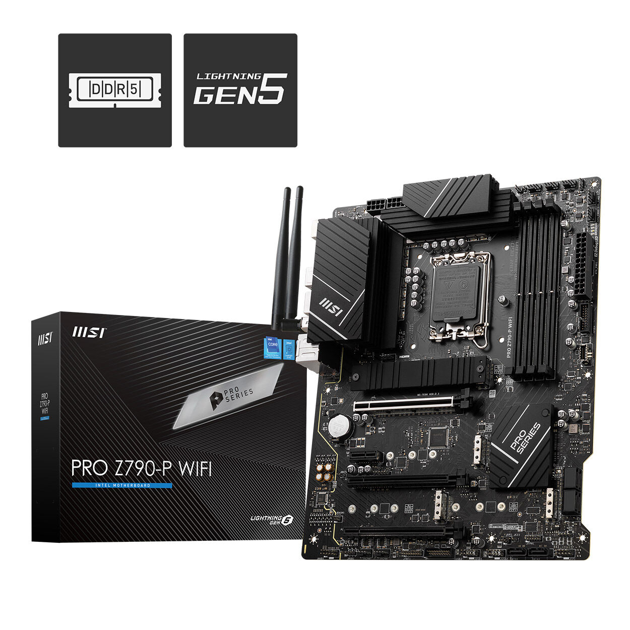 MSI PRO Z790-P WIFI SOKET 1700 DDR5 7000MHZ(OC) PCI-E Gen5 M.2 USB3.2 DP HDMI 1x