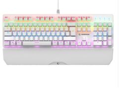 Rampage KB-R86 UMBRA Beyaz Rainbow Aydınlatmalı Mavi (Blue) Switch İngilizce Q Mekanik Oyuncu Klavyesi