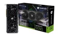 Gainward GeForce RTX 5090 Phantom 32 GB GDDR7 512‑bit NVIDIA Blackwell GPU 2407 MHz Boost 3.5‑slot Fan Soğutma DP 2.1b×3 HDMI 2.1b PCIe Gen5 Dual‑BIOS ARGB Gaming Ekran Kartı