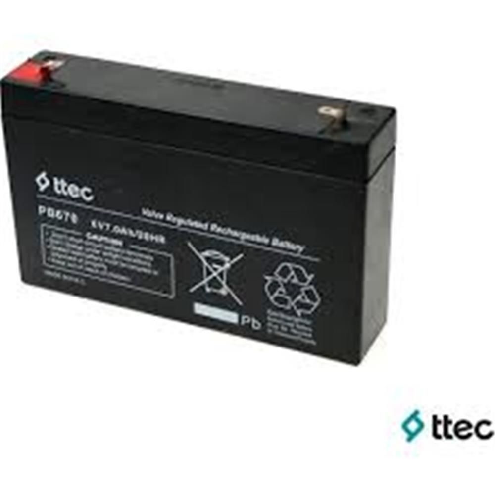 Ttec 12056 6V 7Ah Tam Bakımsız Kuru Tip VRLA AGM Akü