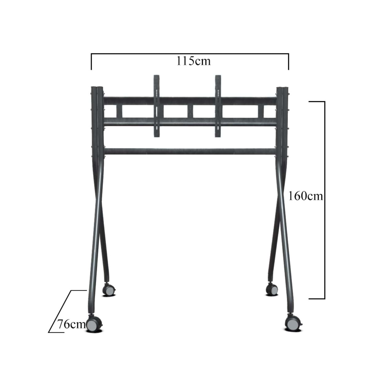 TRK-501-B Endüstriyel, Universal  42'', 55'',65'', 75''Tekerlekli TV, Ekran Standı