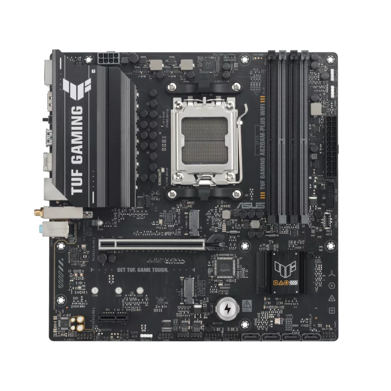 ASUS TUF GAMING A620AM-PLUS WIFI AM5 DDR5 7600 2xM2 AX WF+BT AURA RGB 2.5G mATX